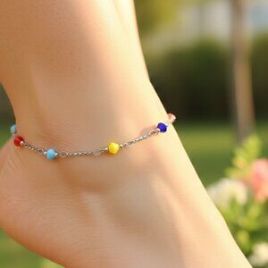 "Elegant Handmade Anklet – Delicate Jewelry for Women, MAR091844